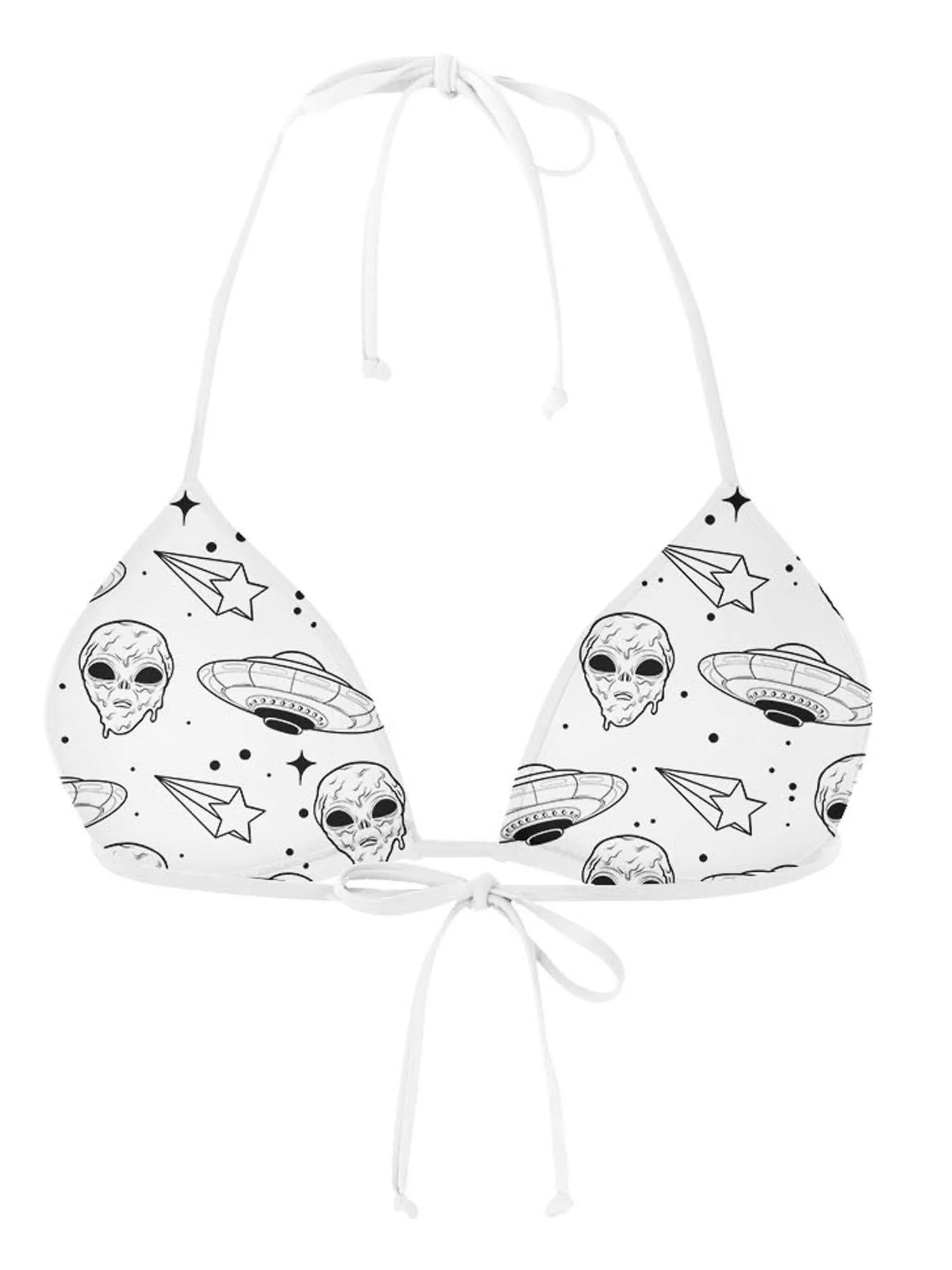 Alien Drip (White) Bikini Top