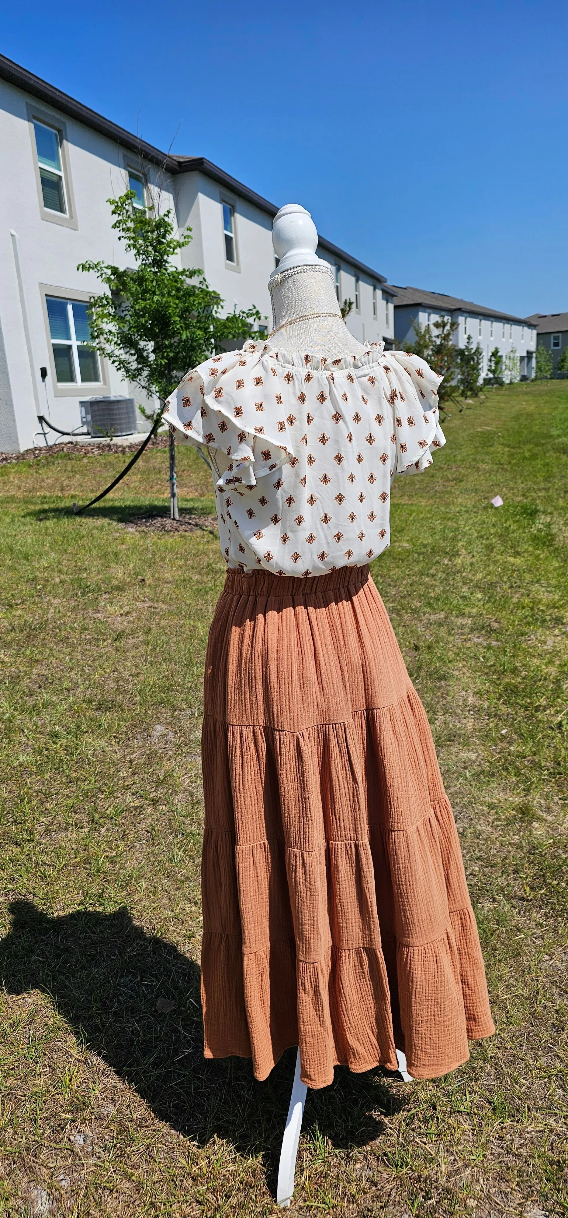 Angelica Tiered Maxi Skirt - Sienna