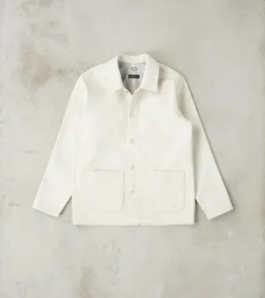 BWJ-01 - Worker Jacket - 14oz Ecru Paint Roller Selvedge Denim