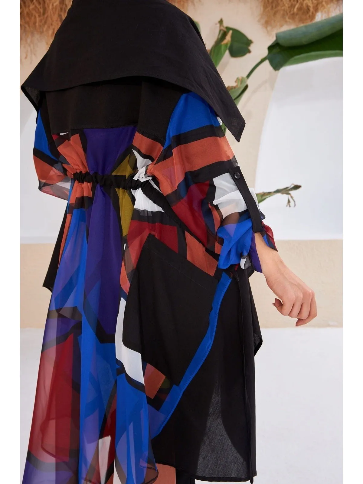 Colorful Chiffon Back Kimono