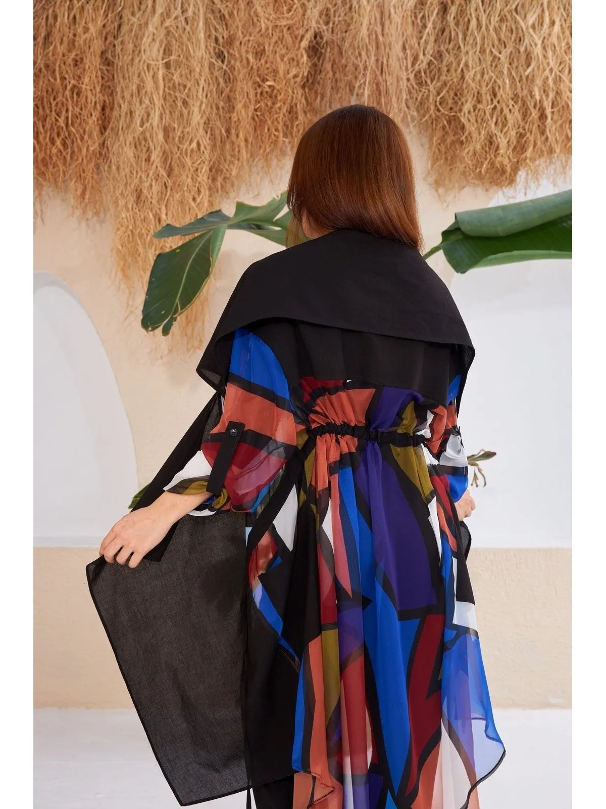 Colorful Chiffon Back Kimono