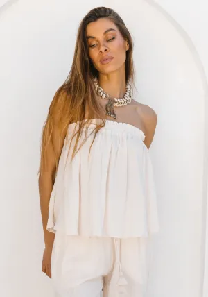 Dreamtime Strapless Top - Shell