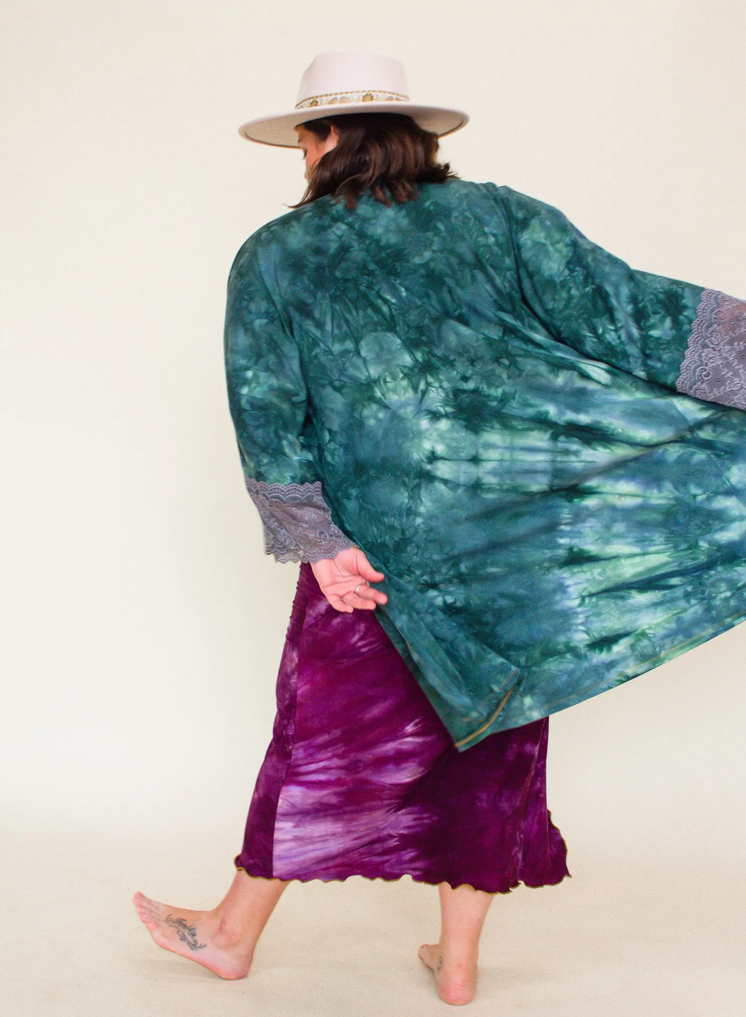 'Dusty Teal' Lace Muse Duster