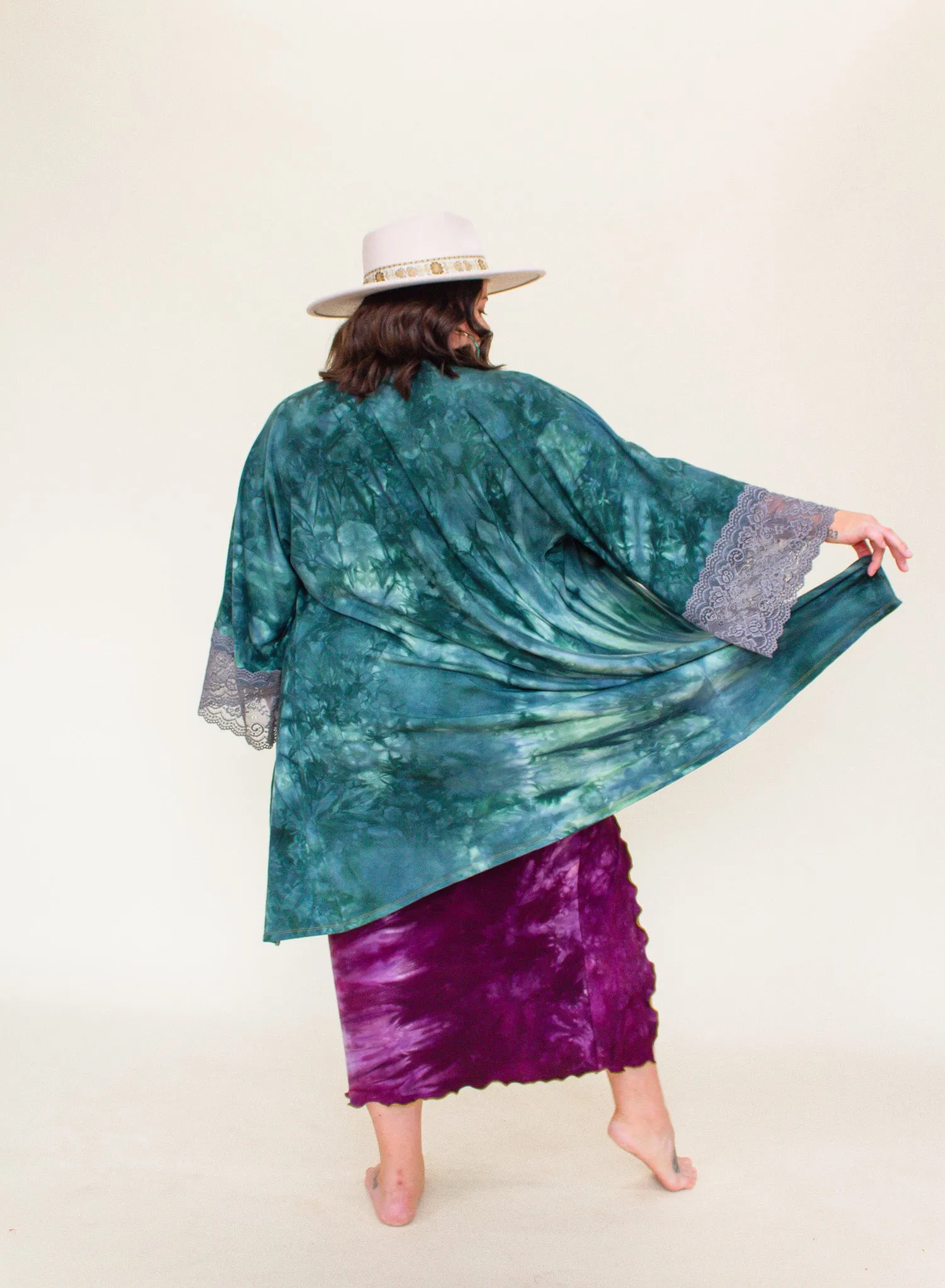 'Dusty Teal' Lace Muse Duster