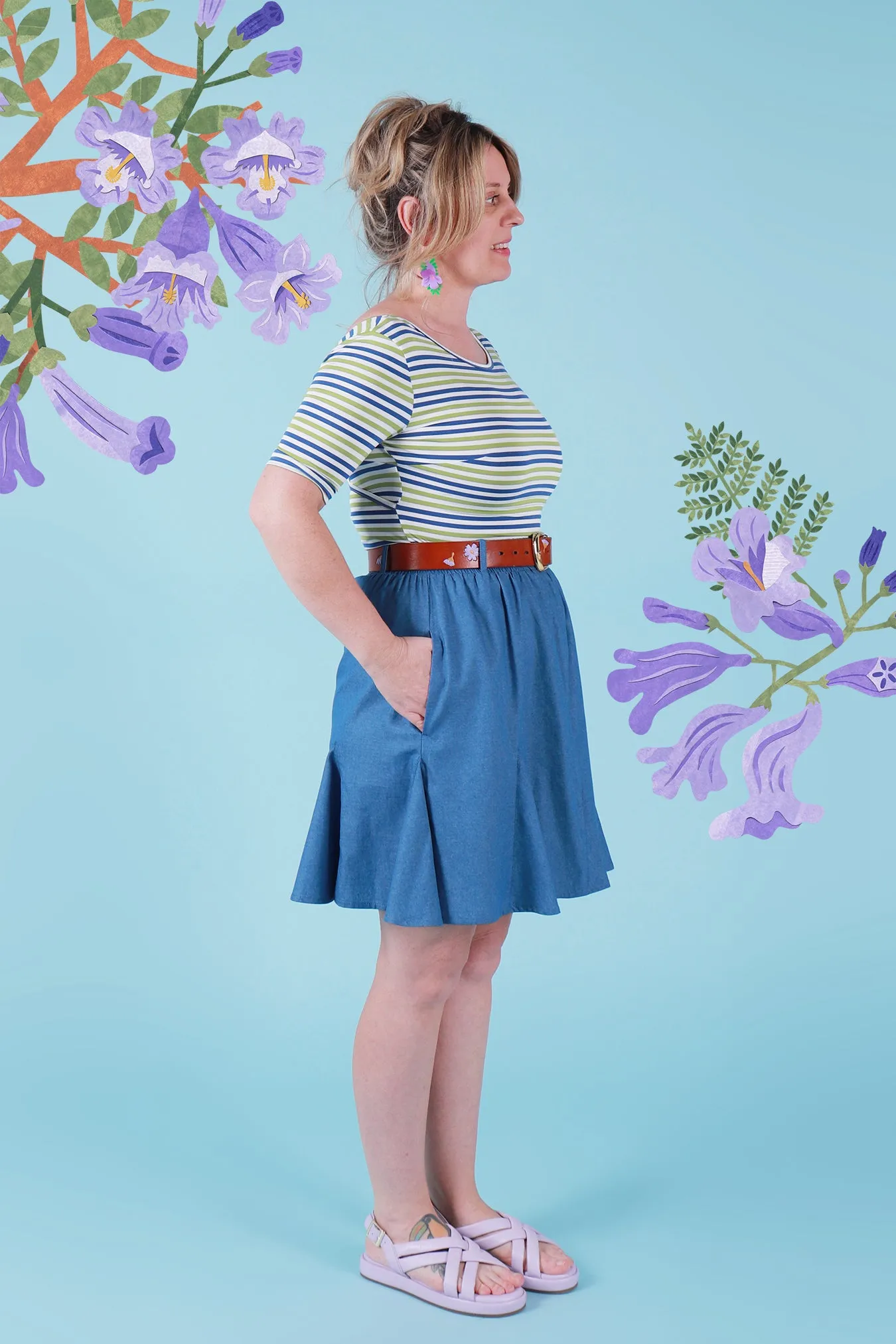 Gillian Skirt Chambray