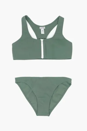 Girls Swimsuit MISKA Paris 2-Piece - Safari Green
