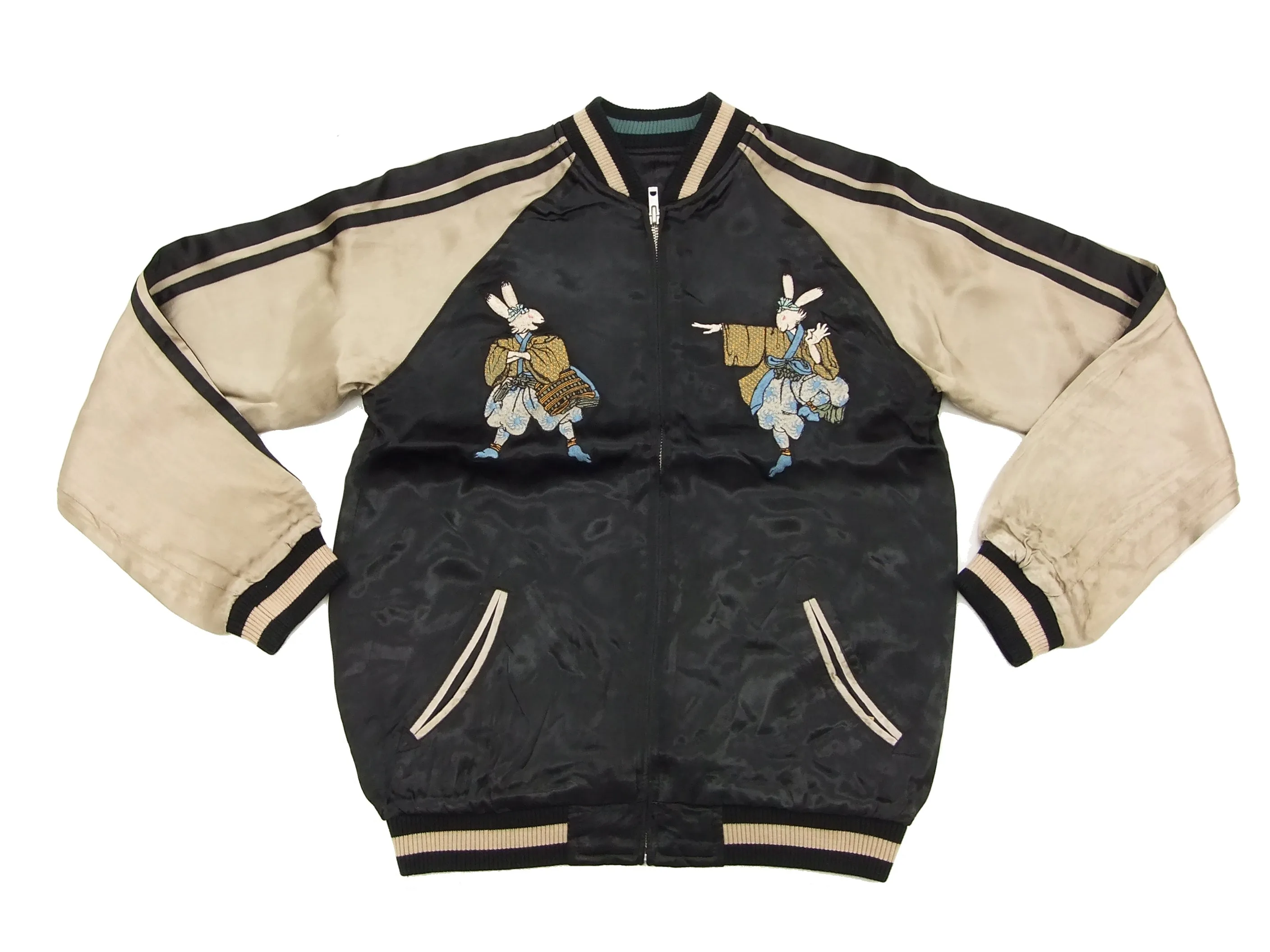 Hanatabi Gakudan Men's Japanese Souvenir Jacket Japanese Lions Dance Sukajan Script SSJ-014