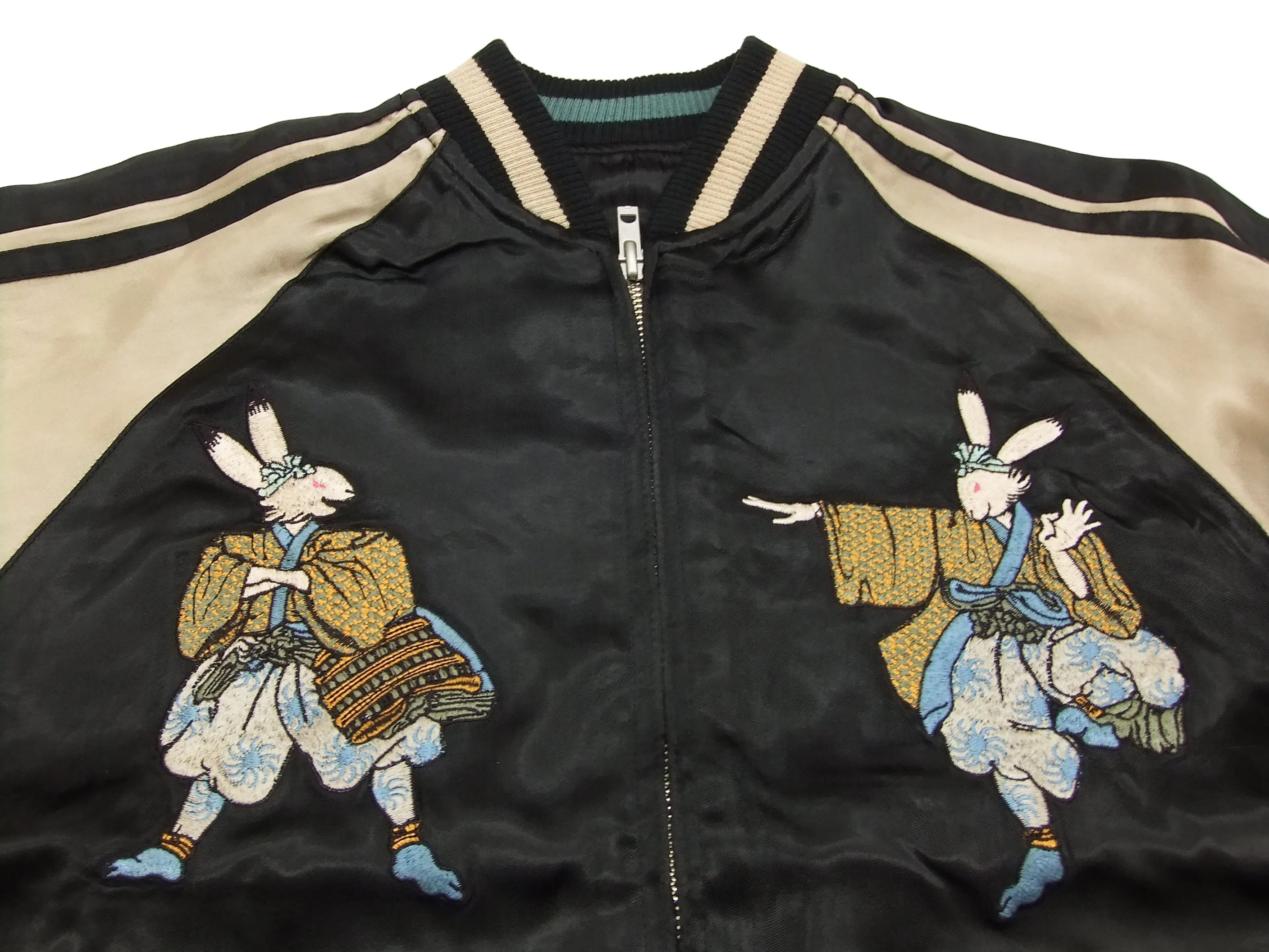 Hanatabi Gakudan Men's Japanese Souvenir Jacket Japanese Lions Dance Sukajan Script SSJ-014