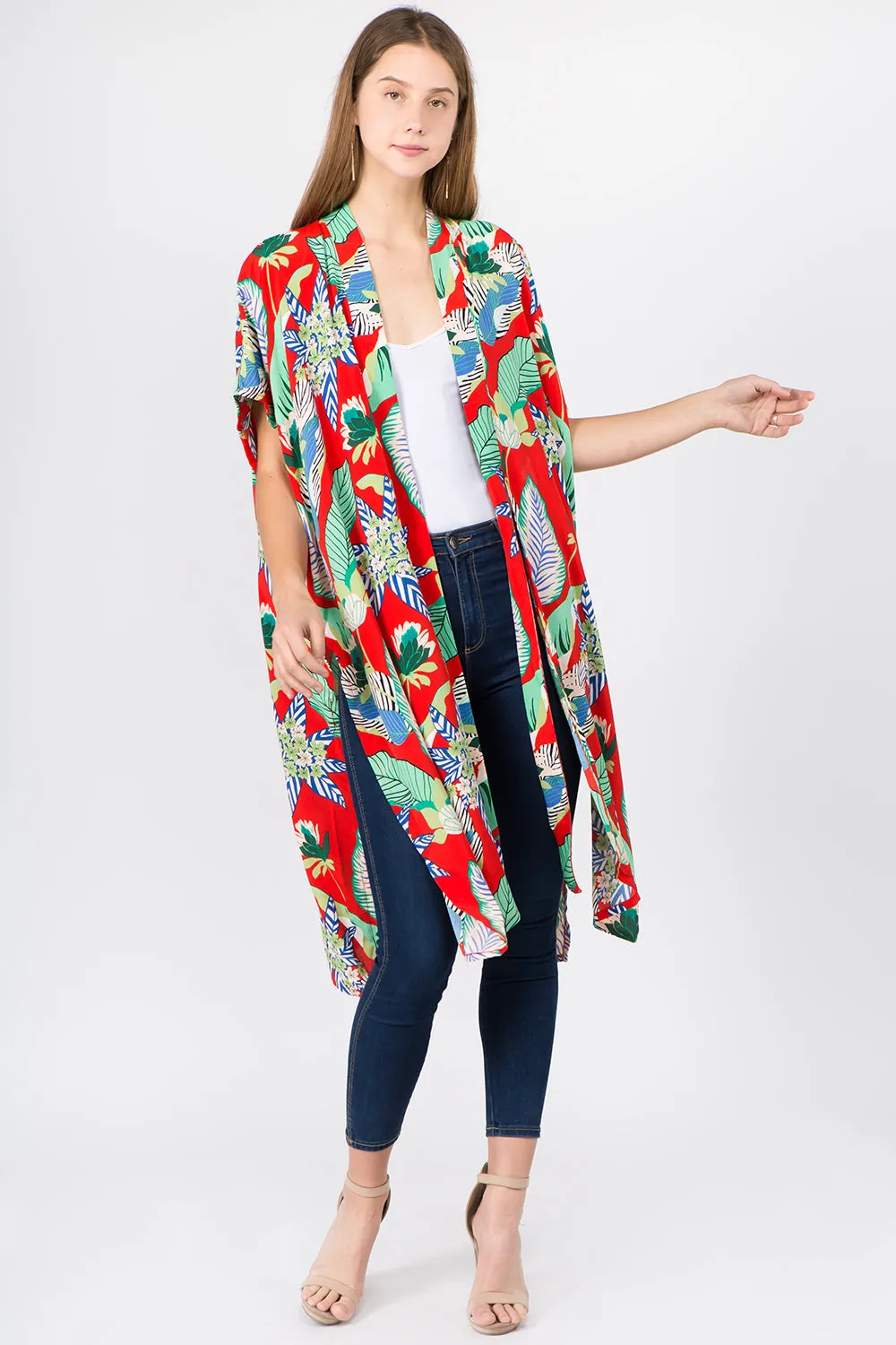 KP-1C95 long floral kimono