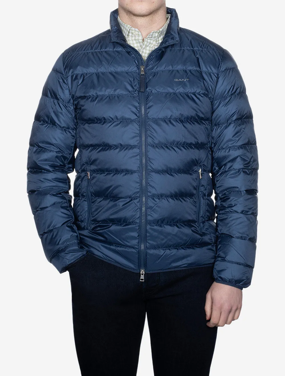 Light Down Jacket Dusty Blue Sea