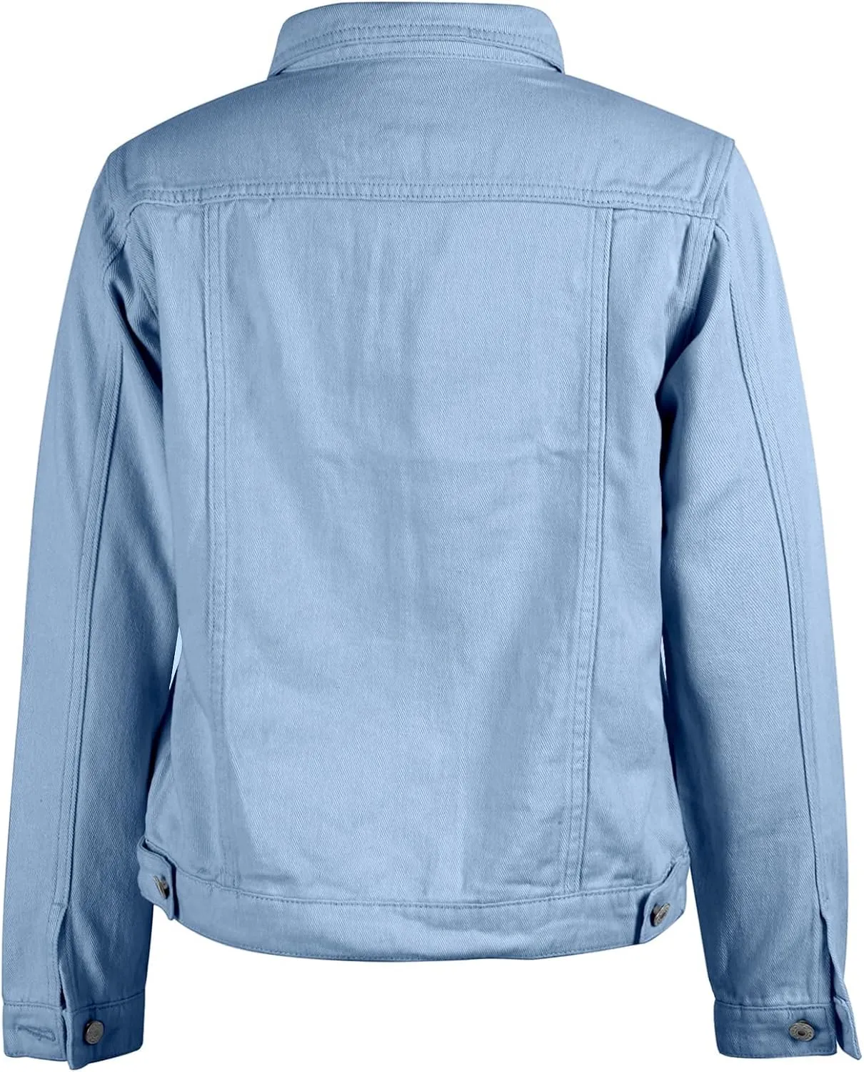 LOAIHA Cropped Denim Jacket for Women Lapel Long Sleeve Button Down Jean Jacket Lightweight Trucker Coat Fall Outwear Shacket