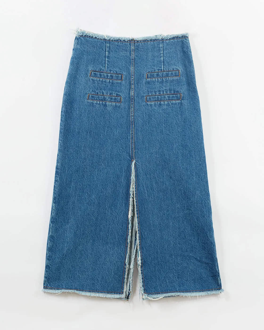Narin Skirt Organic Cotton Denim Blue
