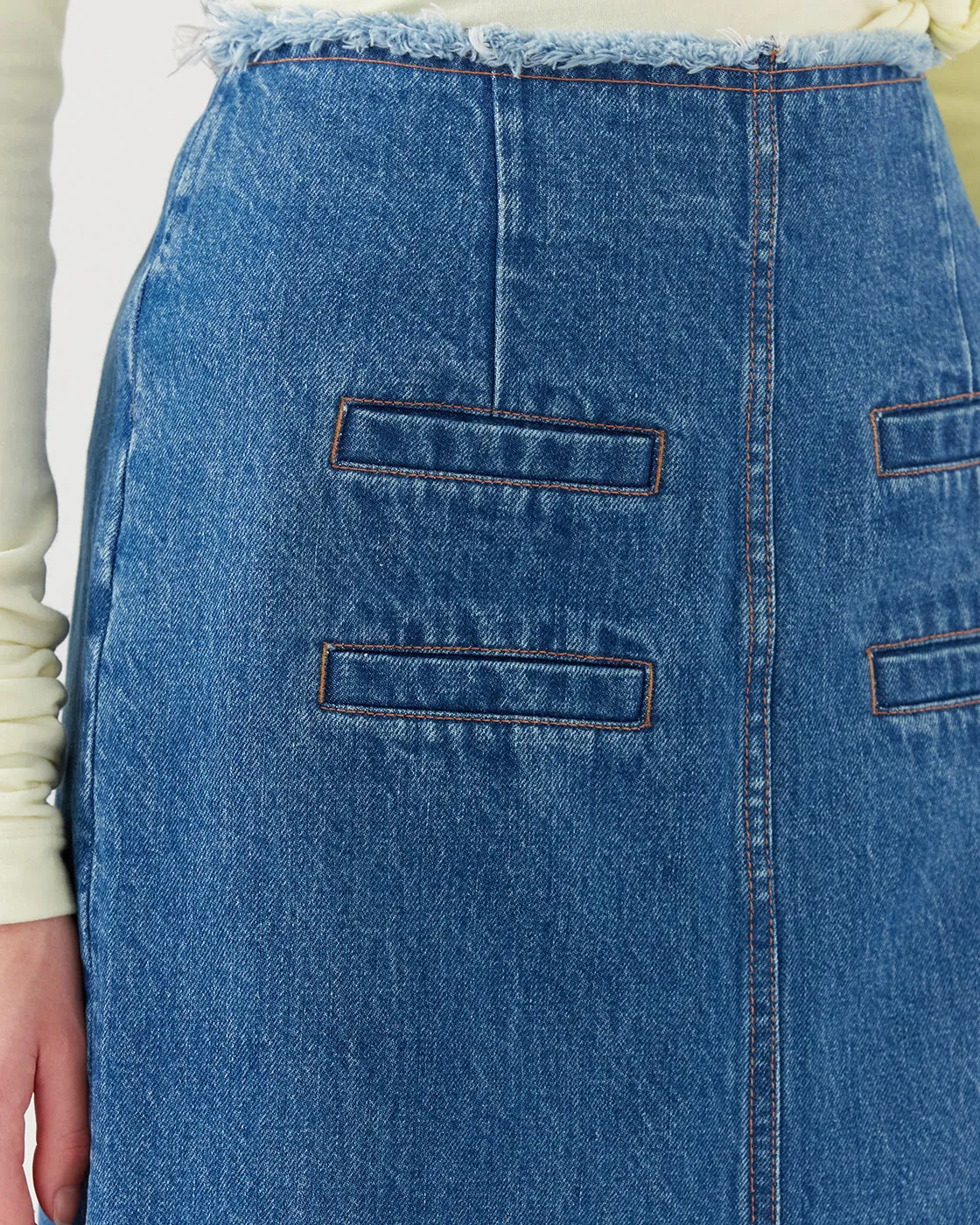 Narin Skirt Organic Cotton Denim Blue