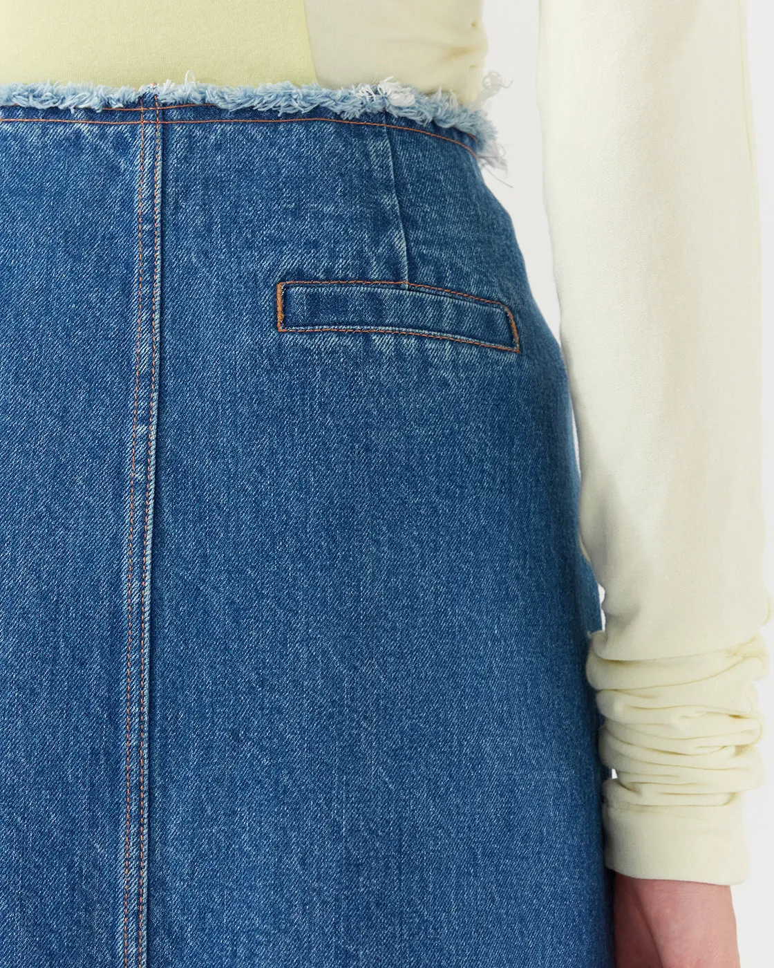 Narin Skirt Organic Cotton Denim Blue