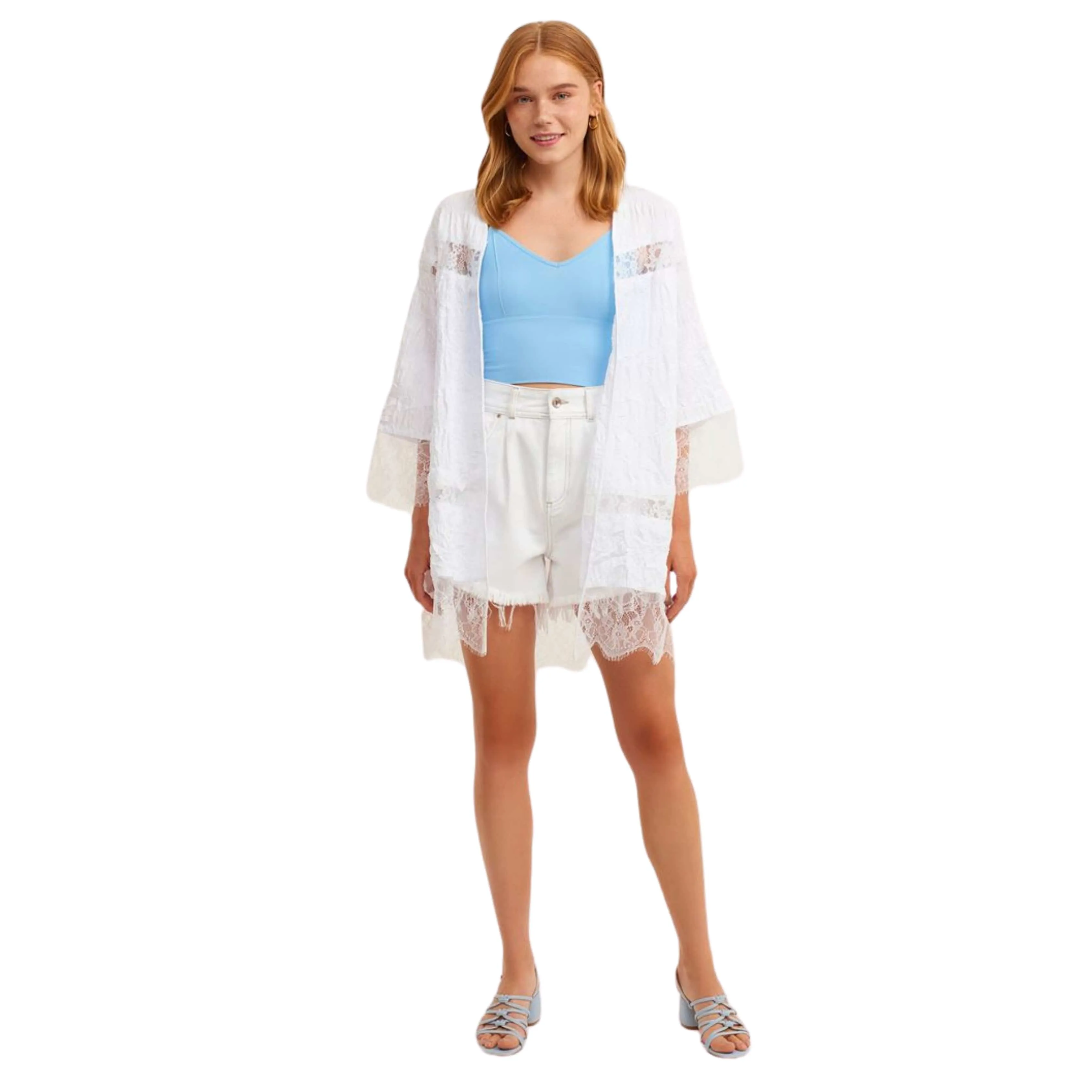 OXXO - Romantic Lace Kimono cardigan