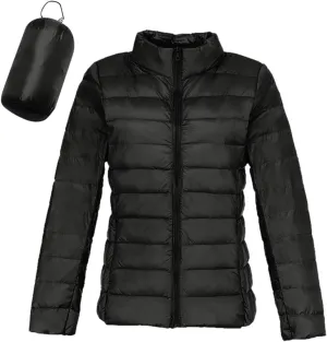 Packable Puffer Jacket Women Lightweight Short Down Jackets Winter Trendy Slim Fit Hooded Bubble Coat Light Puffer Jackets