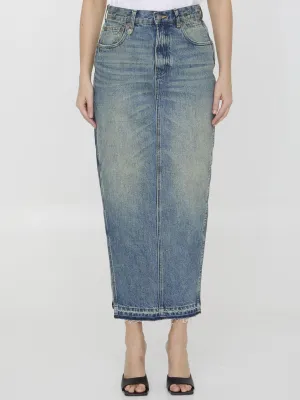 R13 Devon Side Slit Skirt