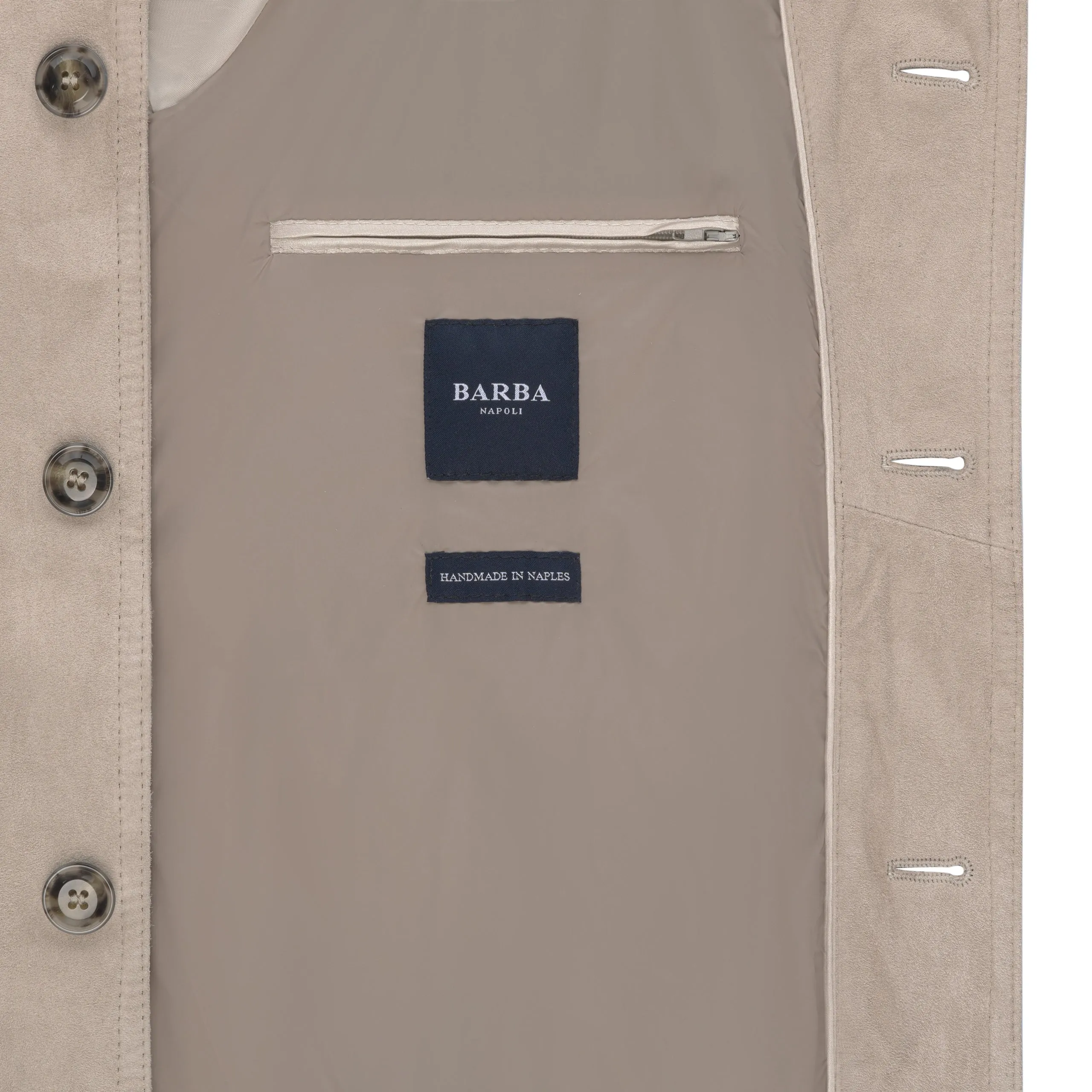 Suede Blouson in Light Taupe