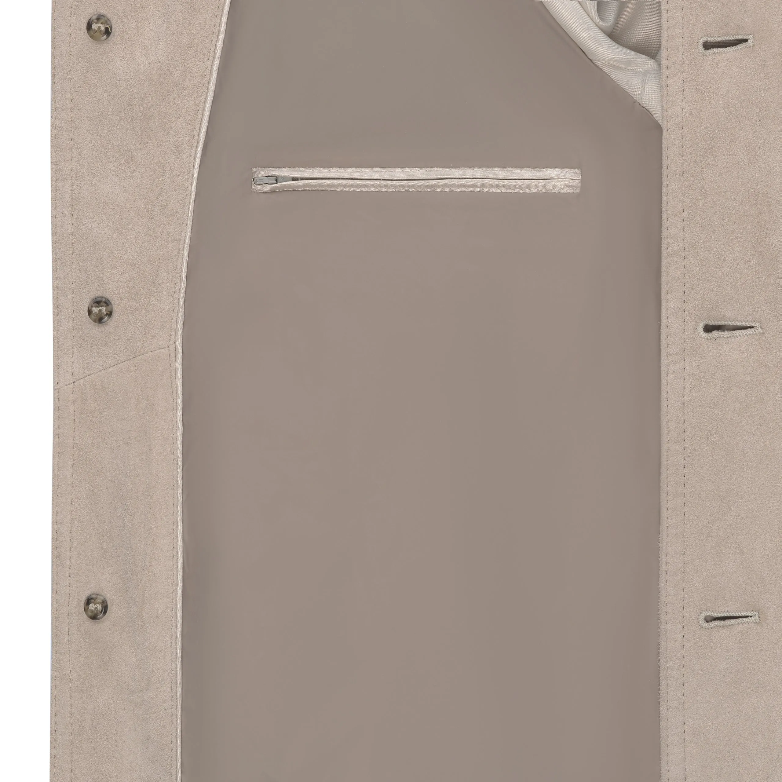 Suede Blouson in Light Taupe