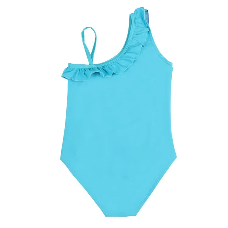 Swimsuit Children's One-Piece One-Shoulder Girl's Swimwear