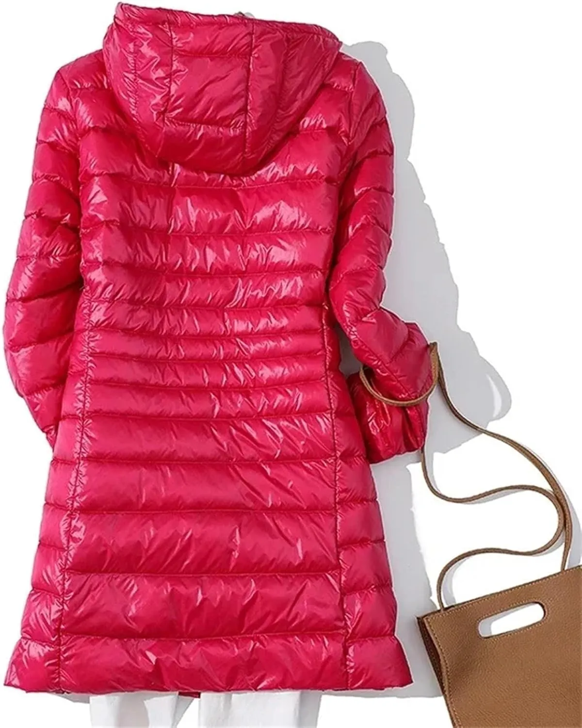 Women Puffer Jackets light Duck Down Coat Winter Warm Portable Hooded Windbreaker Parka