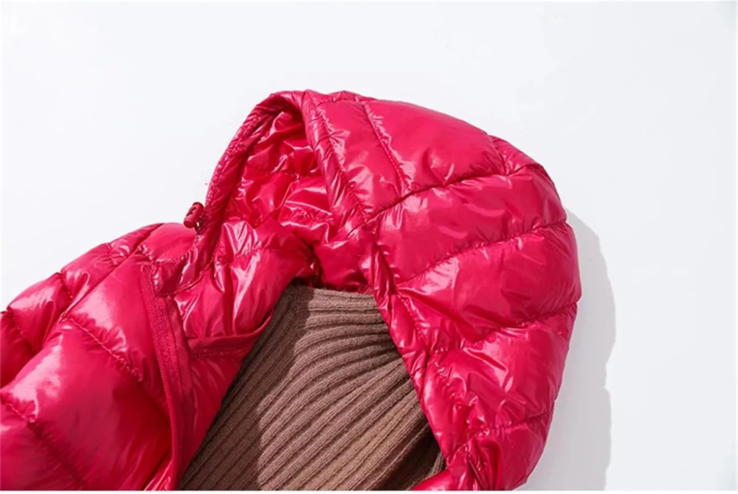 Women Puffer Jackets light Duck Down Coat Winter Warm Portable Hooded Windbreaker Parka
