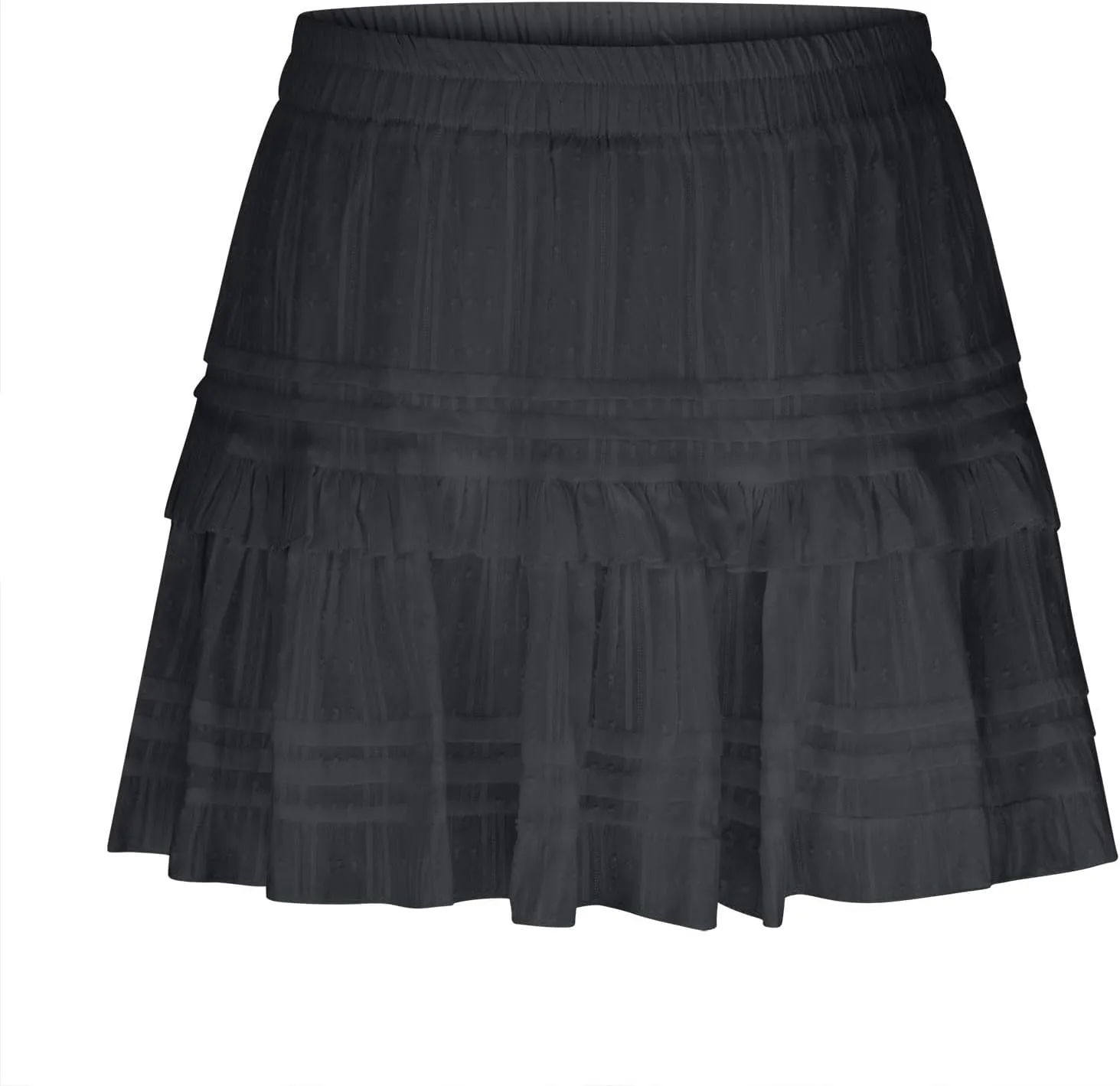 Women's Pleated Mini Skirt High Waisted Tiered Ruffle A-Line Tennis Skirts Sports Skater Running Skorts with Shorts
