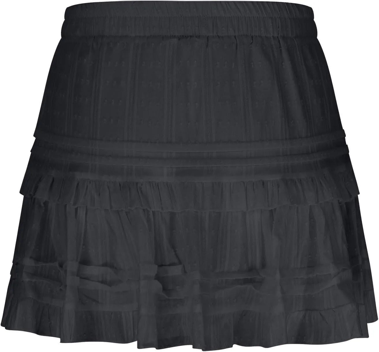 Women's Pleated Mini Skirt High Waisted Tiered Ruffle A-Line Tennis Skirts Sports Skater Running Skorts with Shorts