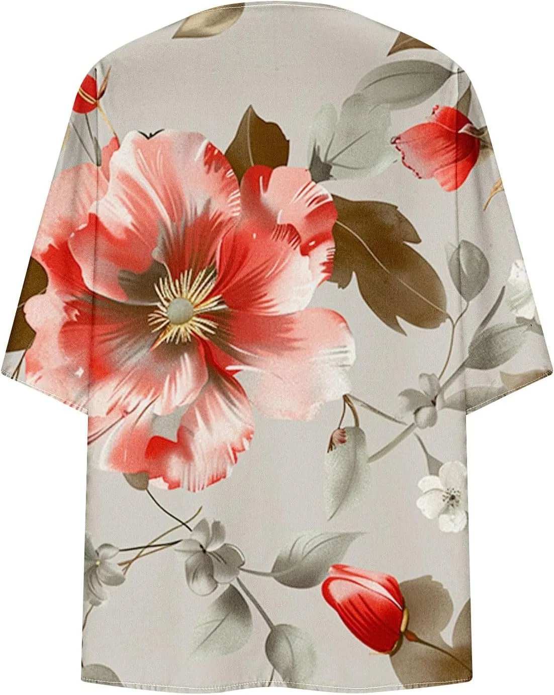 Womens Summer Tops Chiffon Kimono Cardigans Open Front Casual Blouses Lightweight Loose Fit Beach Bolero Jackets